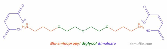 Cấu trúc Bis-Aminopropyl Diglycol Dimaleate